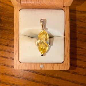Elegant Silver and Yellow Pendant